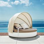 Garden Life Outdoor Living - Vondom - ULM kerek kerti napozó háttámlával, napernyővel