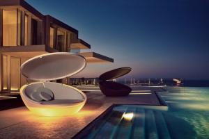 Garden Life Outdoor Living - Vondom - ULM kerek kerti napozó háttámlával, naptetővel