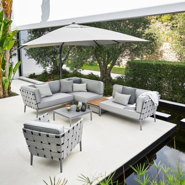 Conic Lounge 2 light grey kerti ülőgarnitúra + kerti fotel